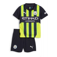 Camisa de time de futebol Manchester City Replicas 2º Equipamento Infantil 2024-25 Manga Curta (+ Calças curtas)